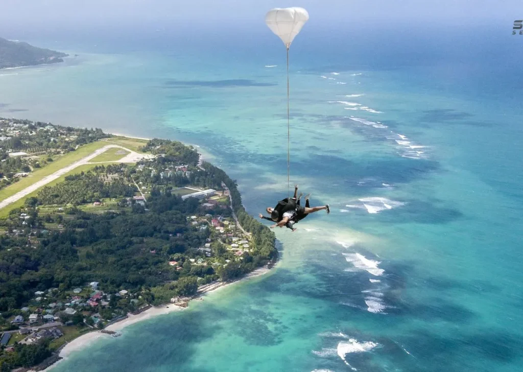 Skydiving at Seychelles