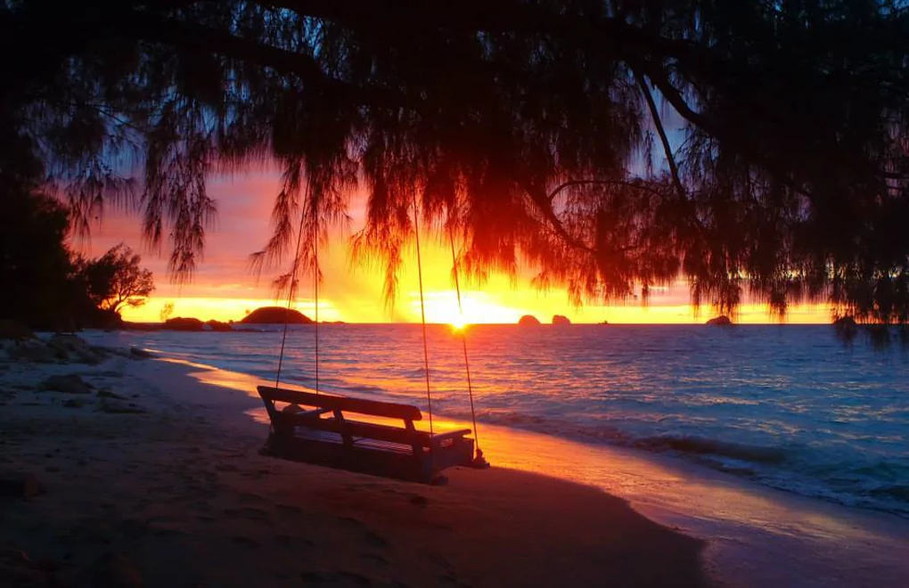 Sunset in Seychelles