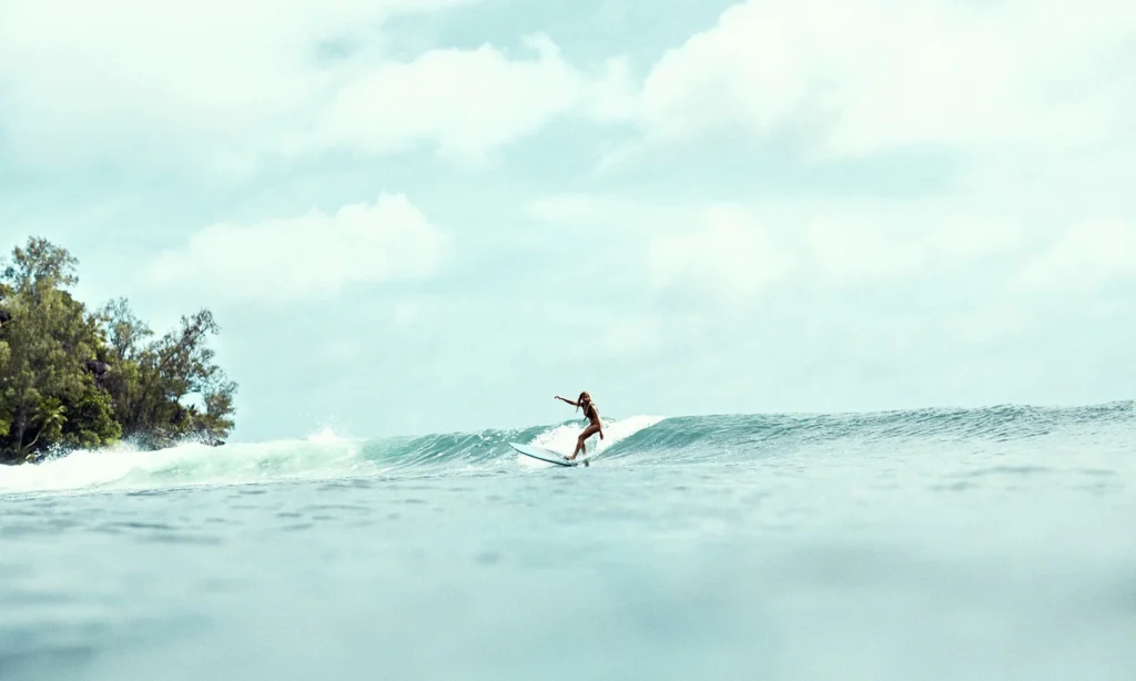Surfing at Seychelles